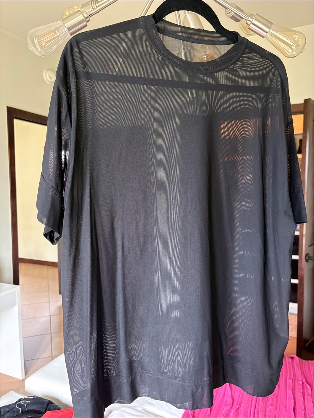 lululemon athletica Black Sheer Short-Sleeve Crew Tee